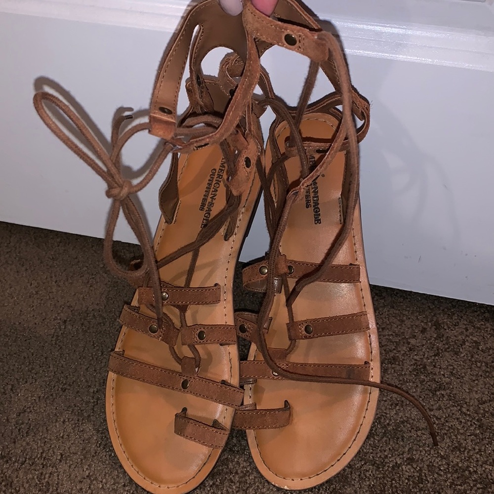 American Eagle Lace up Sandals